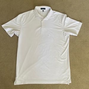 Mens Peter Millar Crown Crafted Polo White size Medium